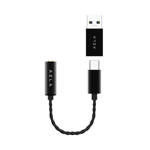 AZLA Smart DAC A100 Type-C to 3.5mm4˥ۥ󥸥åѴ֥ Black[AZL-A100-BLK]