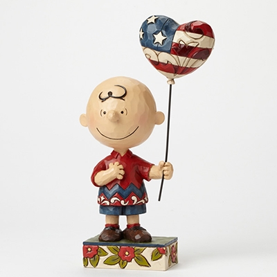 JIM SHORE フィギュア・スヌーピー -CHARLIE BROWN～Patriotic-