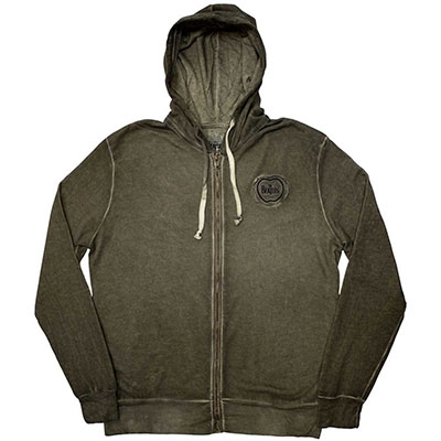 The Beatles/The Beatles Apple Logo Stone Wash Olive Green Hoodie/S[NONE]