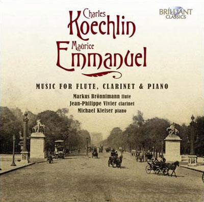 Music for Flute, Clarinet & Piano - C.Koechlin, M.Emmanuel Music for Flute, Clarinet & Piano - C.Koechlin, M.Emmanuel