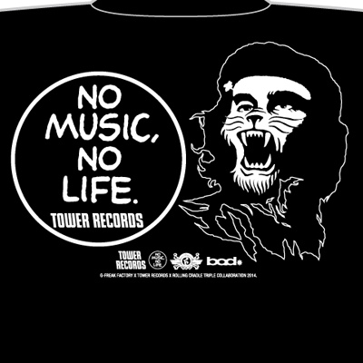 『G-FREAK FACTORY×TOWER RECORDS×ROLLING CRADLE』コラボT-shirt black (Lサイズ)