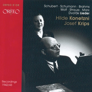 ҥǡͥĥ/Hilde Konetzni - Lieder Recital - Live Recordings 1942/43[C597091DR]