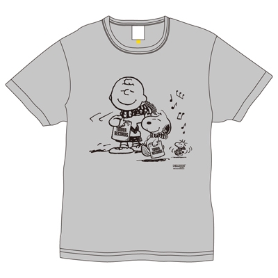 スヌーピー×TOWER RECORDS Tシャツ Mix Gray/Mサイズ