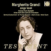 マルゲリータ・グランディ~ヴェルディ: オペラ・アリア集 マルゲリータ・グランディ~ヴェルディ: オペラ・アリア集