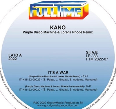 Kano/It's A War (Purple Disco Machine &Lorenz Rhode Remix)[FTM202207]
