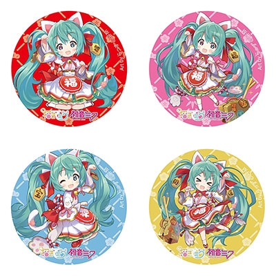 在庫処分 半額 dショッピング 缶 トレーディング 招きミク |初音ミク×招き猫 ピンズ・ピンバッジ・缶バッジ