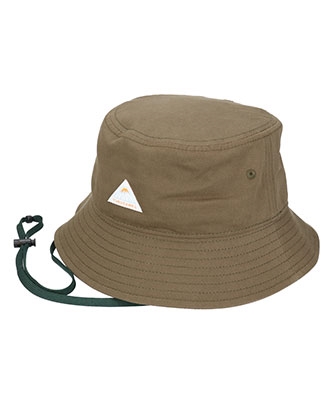 khaki bucket hat with string