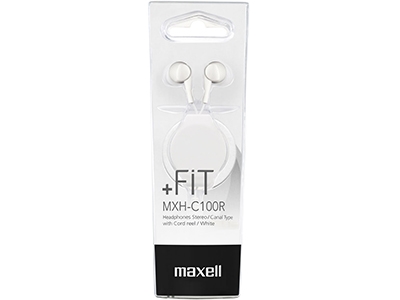 maxell カナル型ヘッドホン「+FIT」コード巻き取りリールタイプ MXH 