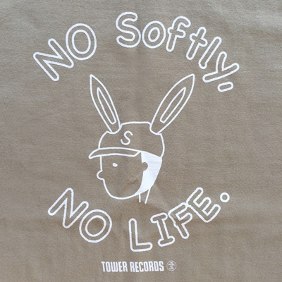 Softly×TOWER RECORDS T-shirt サンド・カーキ XLサイズ