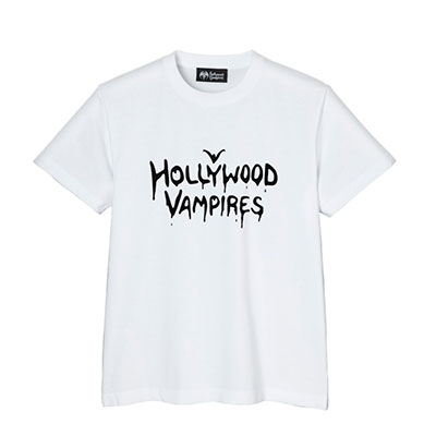 Hollywood Vampires/Hollywood Vampires Logo Print Tee WHITE SIZE S[WTM757]