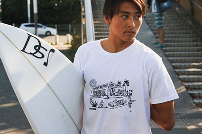 Ryu Ambe  WEARTHEMUSIC Sunset Boulevard T-Shirt(White)S[WTM1523]