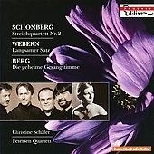 Schoenberg: String Quartet Op.10 No.2; Webern: Langsamer Satz; Berg: Lyrische Suite 'Die Geheime Gesangstimme' (Largo Desolato) / Christine Schafer(S), Petersen String Quartet, etc    