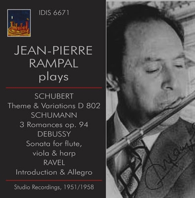 =ԥ롦ѥ/Jean-Pierre Rampal Plays Schubert, Schumann, Debussy, Ravel[IDIS6671]