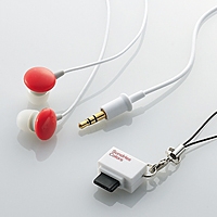 ELECOM 携帯電話対応ヘッドホン 「Sundries Colors」 EHP-CINT20 Red