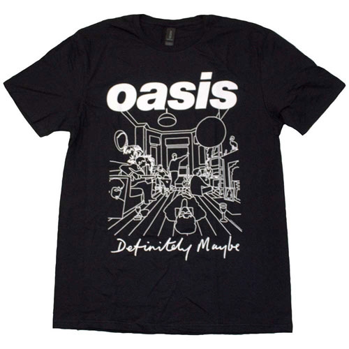 Oasis Definitely Maybe Line Drawing Black T-Shirt/Mサイズ
