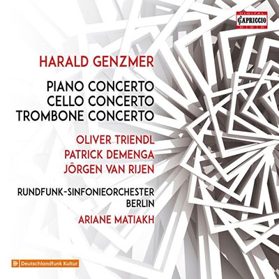 Harald Genzmer: Piano Concerto, Cello Concerto, Trombone Concerto
