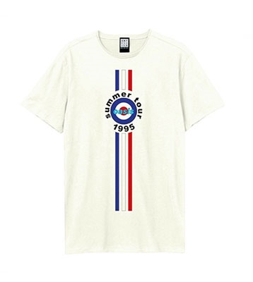 Oasis/Oasis - 1995 Tour Stripes Vintage White  T Shirt L[ZAV210I22L]
