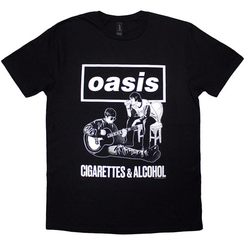 Oasis/Oasis Cigarettes &Alcohol Illustration Mono (Black) L[OASTS-38MBL]