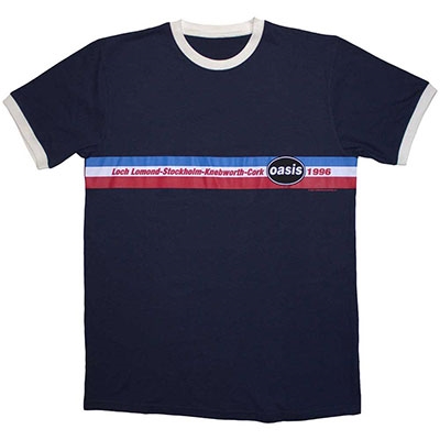 Oasis/1996 Tour Horizontal Stripes Ringer T NAVY BLUE/S[NONE]