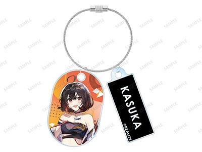 緜先生 描き下ろしイラスト カスカ タクティカルファッションver. 2連ワイヤーアクリルキーホルダー 緜先生 描き下ろしイラスト カスカ タクティカルファッションver. 2連ワイヤーアクリルキーホルダー