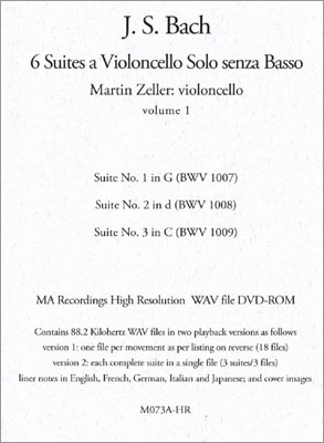 J.S.Bach: 6 Suites for Solo Cello Vol.1 - No.1, No.2, No.3 [Audio Track Only/For PC Audio]