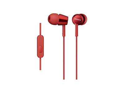SONY スマートフォン用密閉型インナーイヤーレシーバー(リモコン付) MDR-EX150AP/Red