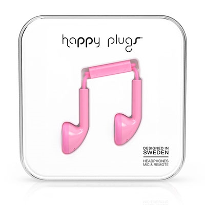 happy plugs イヤホン EARBUD/ピンク[7702]