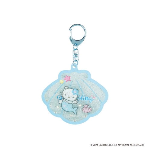 ハローキティ マーメイドシャカシャカアクリルキーホルダー ブルー[KT08-05]
