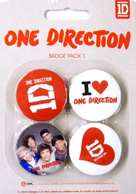 One Direction / 4 Badge Pack
