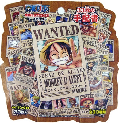 One Piece ミニステッカー 33枚の手配書