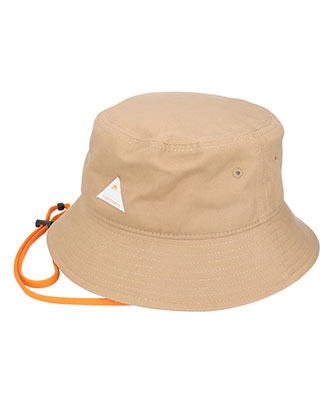 khaki bucket hat with string