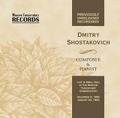 Shostakovich - Composer & Pianist