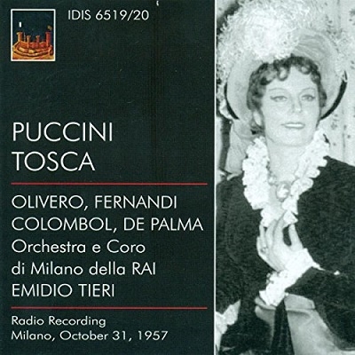 Emidio Tieri/Puccini :Tosca (10/31/1957):Emidio Tieri(cond)/Orchestra  Sinfonica e Coro di Milano della RAI/etc