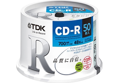 TDK データ用CD-R 700MB 1-48倍速 50P インクジェット対応