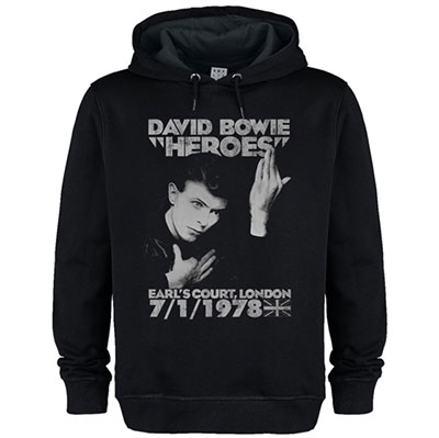 David Bowie/DAVID BOWIE Heroes Amplified Vintage Black Hoodie/L[ZAV860D78L]