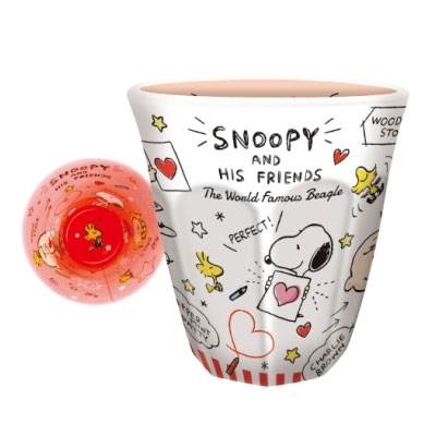 Snoopy Wプリントメラミンカップ らくがき スヌーピー