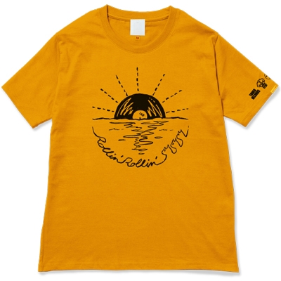 128 七尾旅人 × やけのはら × ドリアン NO MUSIC, NO LIFE. T-shirt (グリーン電力証書付) XLサイズ