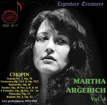 ޥ륿륲å/Martha Argerich Vol.4 - Chopin Piano Sonata No.3, Nocturnes Op.15-1, Op.55-2, Barcarolle Op.60, etc[DHR8036]