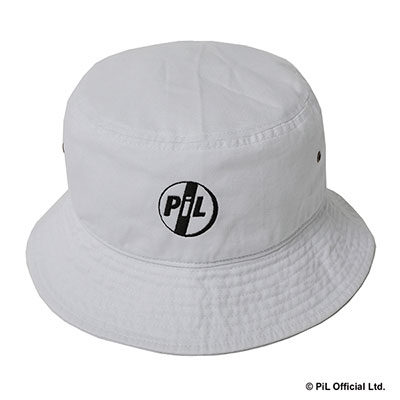 Public Image Ltd. LOGO BUCKET HAT WHITE