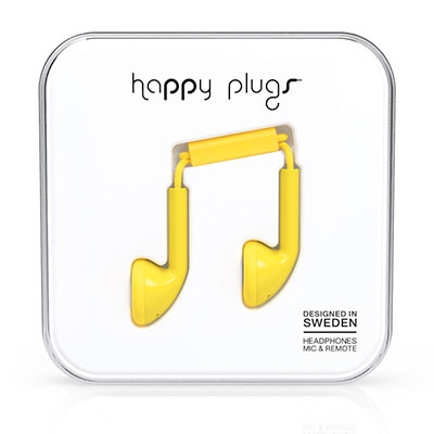 happy plugs イヤホン EARBUD/イエロー[7706]