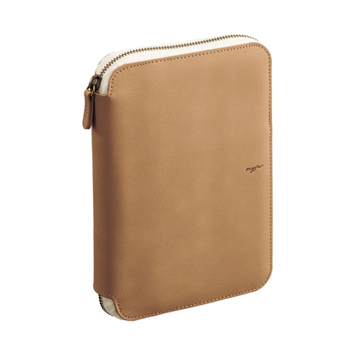 Myfa ラウンドジップバインダー キャラメルブラウン[N3391-9]