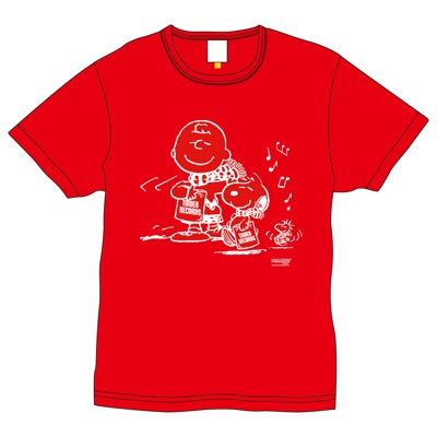 スヌーピー×TOWER RECORDS Tシャツ Red/Mサイズ 渋谷店限定カラー