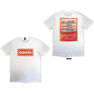 Oasis/Oasis Definitely Maybe AAA Pass White (Back Print) T L[OASTS-31MWL]
