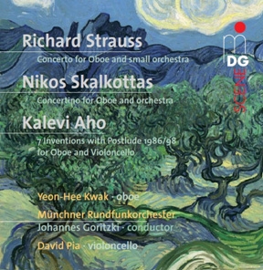 R.Strauss: Oboe Concerto AV.144; N.Skalkottas: Concertino for Oboe & Orchestra; K.Aho: 7 Inventions with Postlude