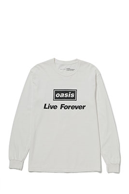 Oasis/Live for ever 長袖T-shirt (White)/Mサイズ