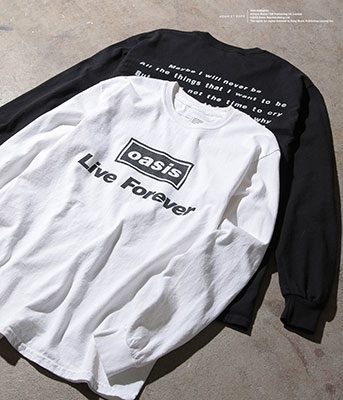 Oasis/Live for ever 長袖T-shirt (White)/Mサイズ