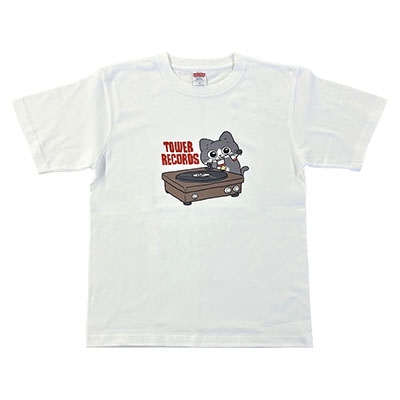 ねこに転生したおじさん × TOWER RECORDS Tシャツ ホワイト XLサイズ