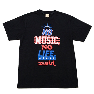 TOWER RECORDS×X-girl TEE'14 LADY'S Black Bigサイズ