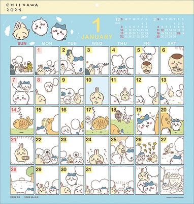 ちいかわ コミックデザイン カレンダー 2024 ちいかわ コミックデザイン カレンダー 2024