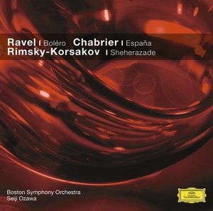 Ravel : Bolero, Alborada del Gracioso; Chabrier: Espana; Rimsky-Korsakov: Scheherazade Op.35 (1974-86) / Seiji Ozawa(cond), BSO, Sherman Walt(fg), Joseph Silverstein(vn)